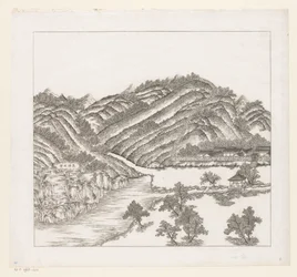 Ansicht eines Teils des kaiserlichen Sommerpalastes in Chengde (Jehol) in China