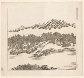 Ansicht eines Teils des kaiserlichen Sommerpalastes in Chengde (Jehol) in China