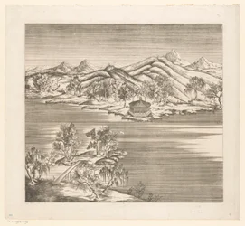 Ansicht eines Teils des kaiserlichen Sommerpalastes in Chengde (Jehol) in China