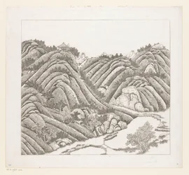 Ansicht eines Teils des kaiserlichen Sommerpalastes in Chengde (Jehol) in China