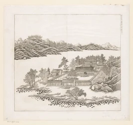 Ansicht eines Teils des kaiserlichen Sommerpalastes in Chengde (Jehol) in China