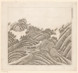 Ansicht eines Teils des kaiserlichen Sommerpalastes in Chengde (Jehol) in China