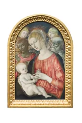 Madonna und Kind mit Engeln, hl. Johannes dem Täufer und hl. Hieronymus