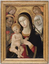 Madonna mit Kind, St. Katharina von Siena, Antonius von Padua und Engeln