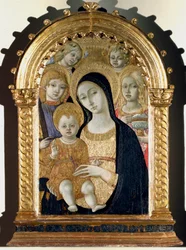 Jungfrau mit Jesuskind, Heiliger Michael, Heilige Maria Magdalena