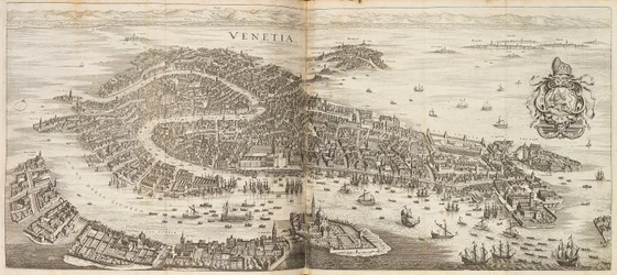 Panorama von Venedig. Aus Newe Archontologia cosmica von Johann Ludwig Gottfried, 1646