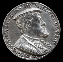 Karl V., 1500-1558, König von Spanien 1516-1556, Heiliger Römischer Kaiser 1519 [Vorderseite], 1530