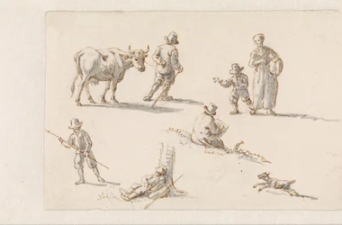 Aeneas und Dido suchen Schutz in einer Höhle