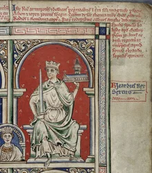 Richard I. Löwenherz aus der Historia Anglorum, Chronica majora