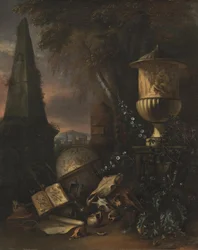 Vanitas. Stillleben in einer Landschaft