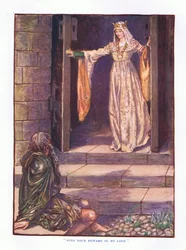 Finde deine Belohnung in meiner Liebe, Illustration aus Lady Anns Märchen, 1914
