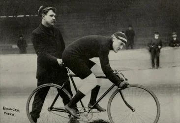 Porträt des amerikanischen Radfahrers Frank Kramer