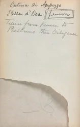 Italienisches Skizzenbuch: Notizseite 3, 1898-1899