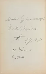 Italienisches Skizzenbuch: Notizen Seite 62, 1898-1899