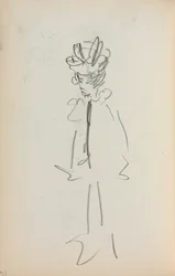 Italienisches Skizzenbuch: Stehende Frau, Seite 126, 1898-1899