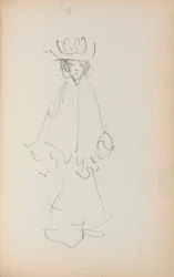 Italienisches Skizzenbuch: Stehende Frau, Seite 147, 1898-1899