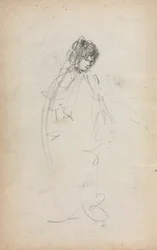 Italienisches Skizzenbuch: Stehende Frau Seite 1, 1898-1899