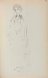 Italienisches Skizzenbuch: Stehende Frau Seite 72, 1898-1899