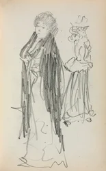 Italienisches Skizzenbuch: Zwei stehende Frauen Seite 129, 1898-1899