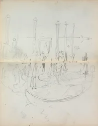 Italienisches Skizzenbuch: Venezianischer Hafenansicht Seite 37 & 38, 1898-1899
