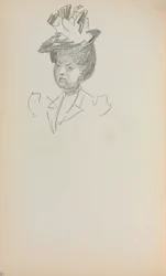 Italienisches Skizzenbuch: Frau, Büste, Seite 142, 1898-1899