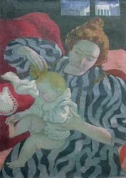 Eine Mutter wäscht ihr Kind, 1895