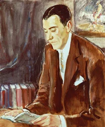 Porträt von Ramon Perez de Ayala (1881-1962), spanischer Schriftsteller, Gemälde