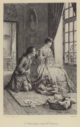 Jean-Jacques Rousseau im Haus von Madame Basile