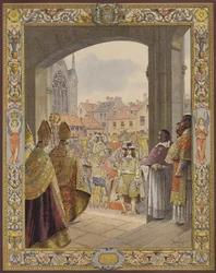 Proklamation der Volljährigkeit von König Ludwig XIV., die Ankunft in der Sainte-Chapelle