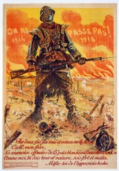 On ne passe pas, 1914-1918, gedruckt in Paris, ca. 1918