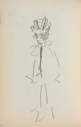Italienisches Skizzenbuch: Stehende Frau 3/4 Ansicht (Seite 126)