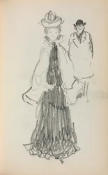 Italienisches Skizzenbuch: Stehende Frau und Mann (Seite 125)