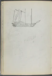 Skizzenbuch, Die Dells, Nr. 127, Seite 106: Segelboot