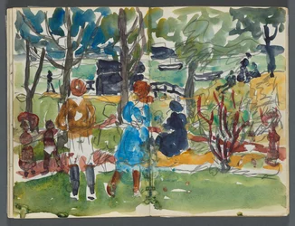 Skizzenbuch, The Dells, Nr. 127, Seite 110 & 111: Figuren in einer Landschaft