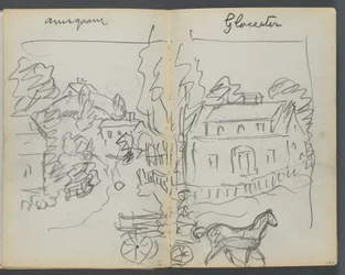 Skizzenbuch, The Dells, Nr. 127, Seite 176 & 177: "Annisquam - Glocester"