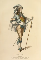 Kostüm für die Rolle des Don Juan, um 1868 (Gravur)