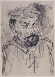 Landsturmmann Ernst Pflanz, Kopf und Schultern