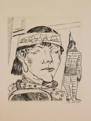 Schlangenfrau, Platte 10 aus dem Portfolio „Jahresmesse“