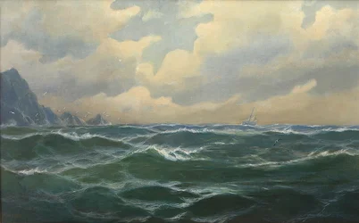 Unruhige See in Küstennähe