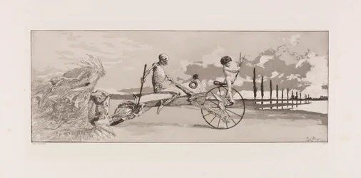 Amor, Tod und Jenseits, Platte XII aus Intermezzos..., 1881