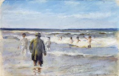 Badende am Strand