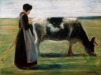 Mädchen mit Kuh, 19. Jahrhundert