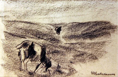 Ziege knabbert, ca. 1890
