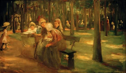 Kindermädchen und Bonnen im Tiergarten