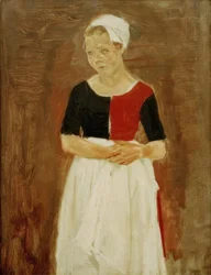 M. Liebermann, Stehendes Waisenmädchen