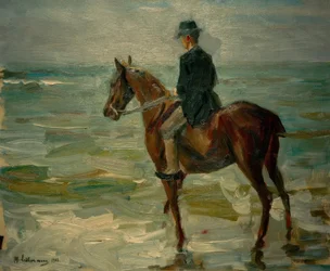 Reiter am Meer nach links
