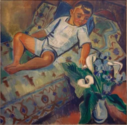 Liegender Knabe