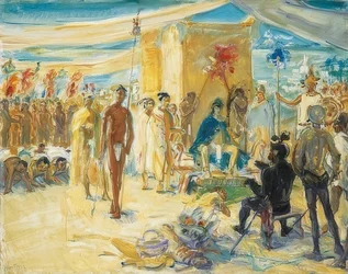 Fernando Cortez vor Kaiser Montezuma von Mexiko, 1917