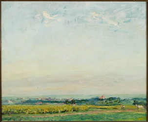 Landschaft mit Blick auf Landau in der Pfalz
