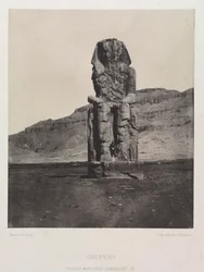 Kolossaler Monolith von Amenhotep III, Gournah, 1849-1851